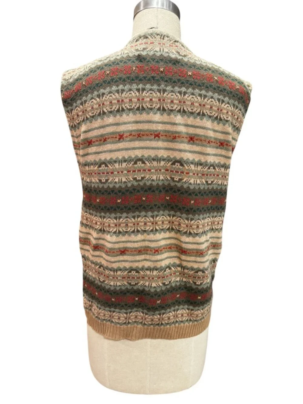 Vintage Woolrich Fair Isle Sweater Vest 100% Wool Nordic Large - Picture 5 of 6